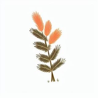 一支草插画手绘png免抠