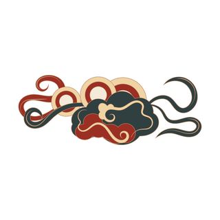 中国风中式国潮敦煌云纹祥云插画图案云朵云彩元素PSDAI设计素材