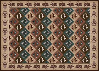 复古中式国潮风敦煌花纹装饰图案花卉藻井肌理圆形边框素材