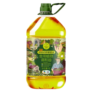 中粮初萃橄榄调和油4升超市商品白底图免抠实物摄影png格式图片透明底