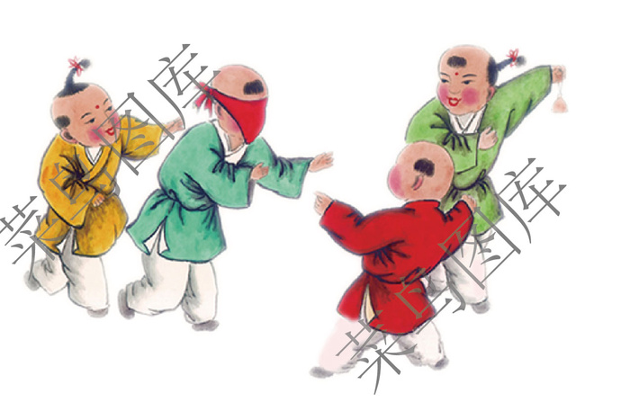 小孩，儿童抓迷藏图片psd模版下载