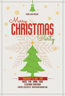 简约大气圣诞节快乐海报