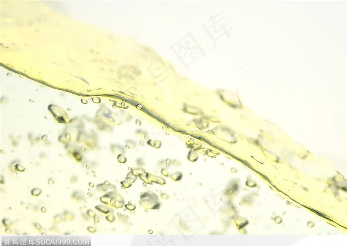 清纯水韵-黄色气泡中的水纹