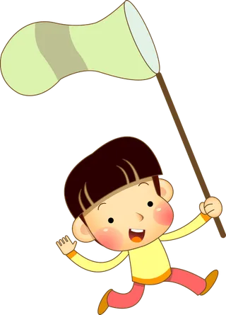 捕蝴蝶 卡通