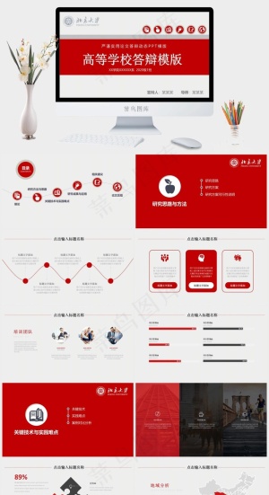 总结
灰色红色营销PPT模板预览图