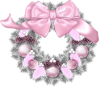 花环粉色圣诞节