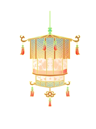 新年元素梅花冬天春节新年中国风灯笼