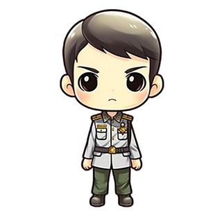 军人士兵卡通免抠