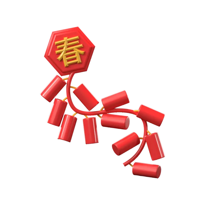 新年元素素材红色喜庆新春兔年