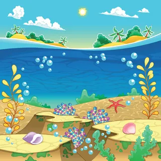 卡通海底世界