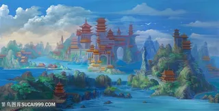 高清皇宫中国风CG原画图片