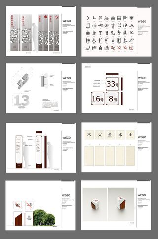 全套大气高端地产导视牌设计