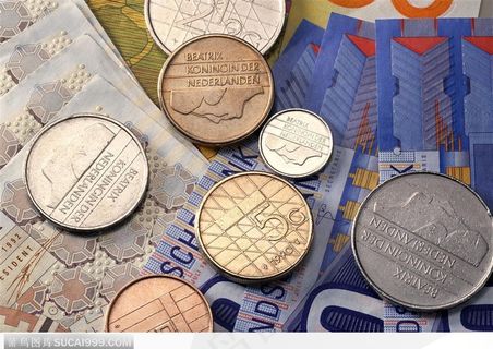 硬币与钞票背景大图 硬币与钞票背景大图