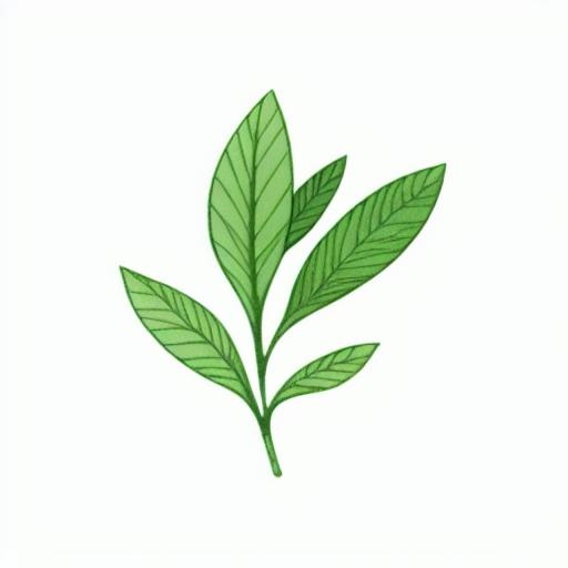 一支绿色的叶子png免抠(2048x2048)