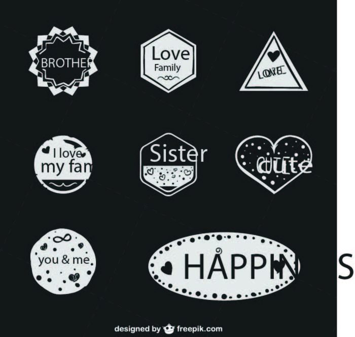 免抠创意亲情标签