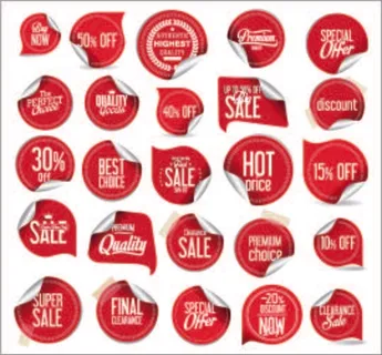 免抠促销标签矢量