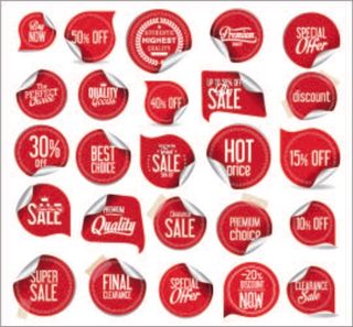 免抠促销标签矢量