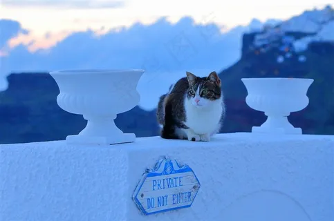 圣托里尼岛风景摄影素材图片