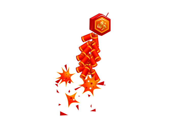 红色烟花爆竹免扣素材