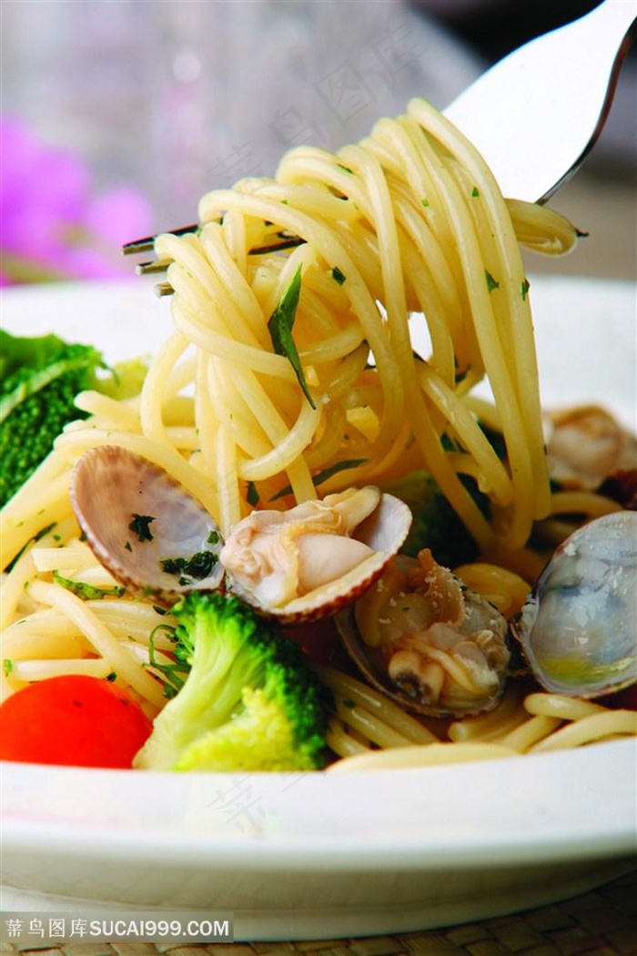 中华美食鲜面实拍摄影图