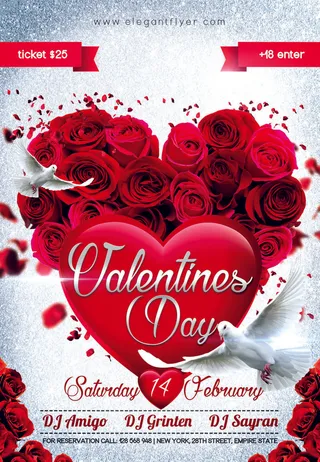 2.14情人节晚会海报