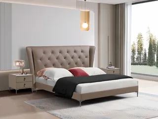 高清皮质软床摄影图