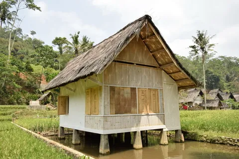 乡村茅草屋图片 乡村茅草屋图片