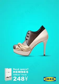 宜家创意鞋柜海报 宜家创意鞋柜海报