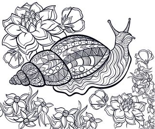 卡通黑白手绘线描线稿