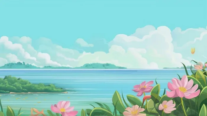 荷花水池清新背景(1456x816)