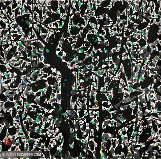 吴冠中手绘简约时尚纹理装饰画