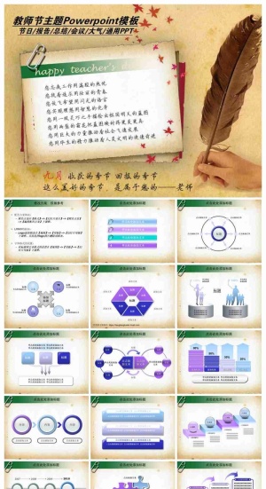 教师节主题节日报告总结预览图