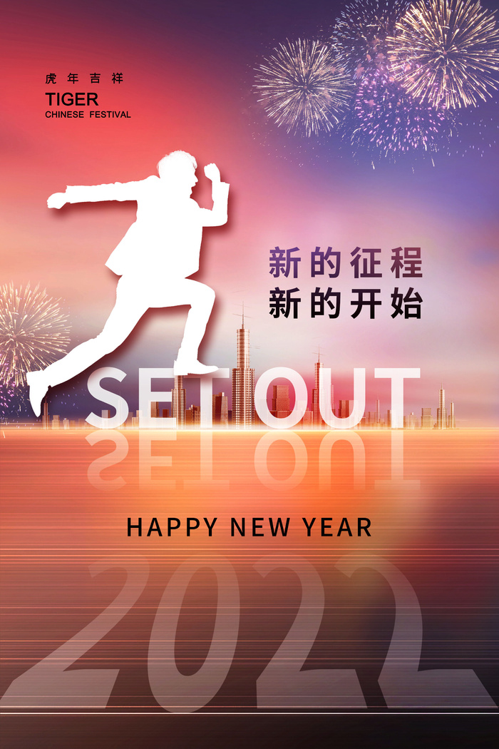 虎年海报虎年大吉新年海报2022psd模版下载