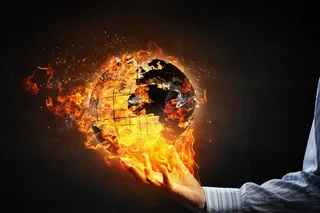 地球燃烧着火特效图片