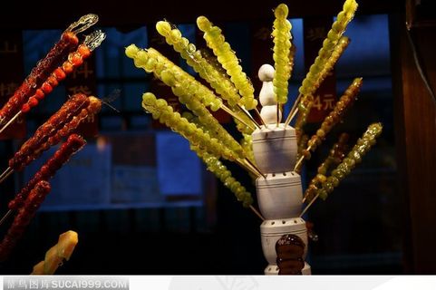 诱人的背景冰糖葫芦