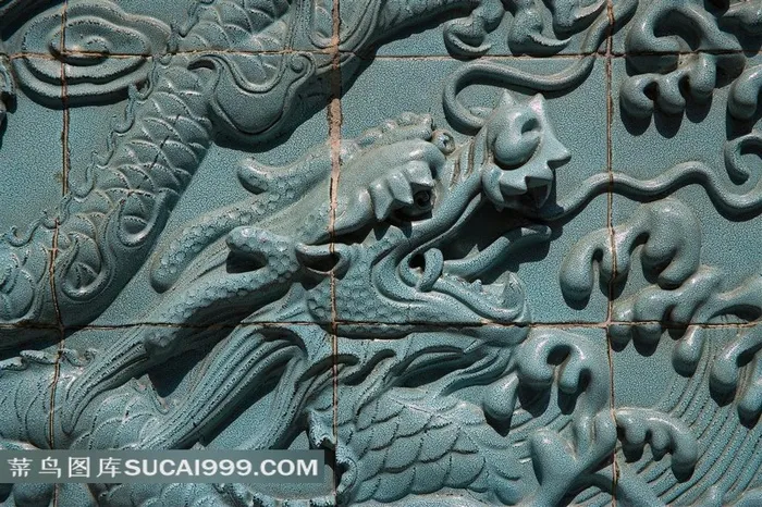 吉祥龙纹雕刻摄影
