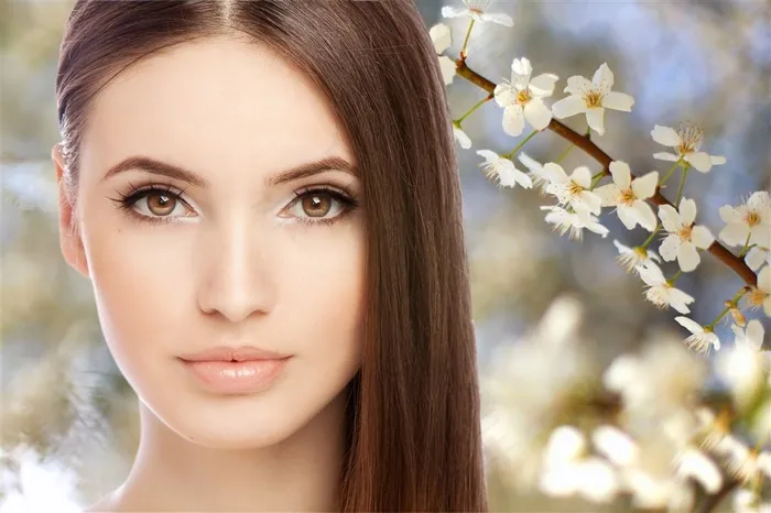 清丽白花美女美容图片