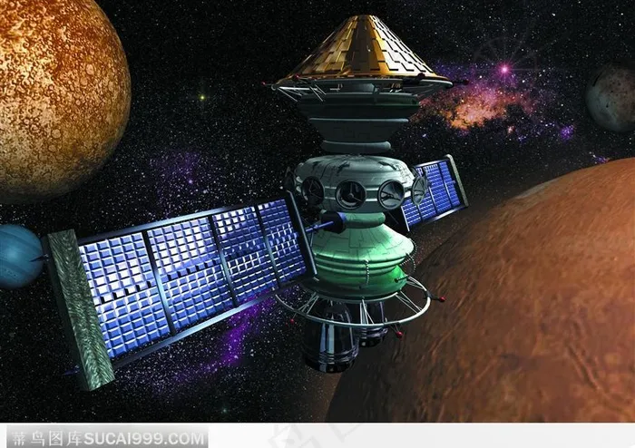 卫星插图 地球 星球 宇宙 太空