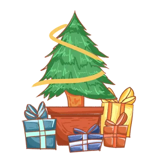 圣诞节平安夜冬季双旦设计圣诞装饰海报元素