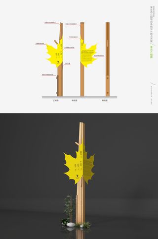 公园介绍牌植物园景点牌导视牌