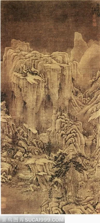 雪冈渡关图