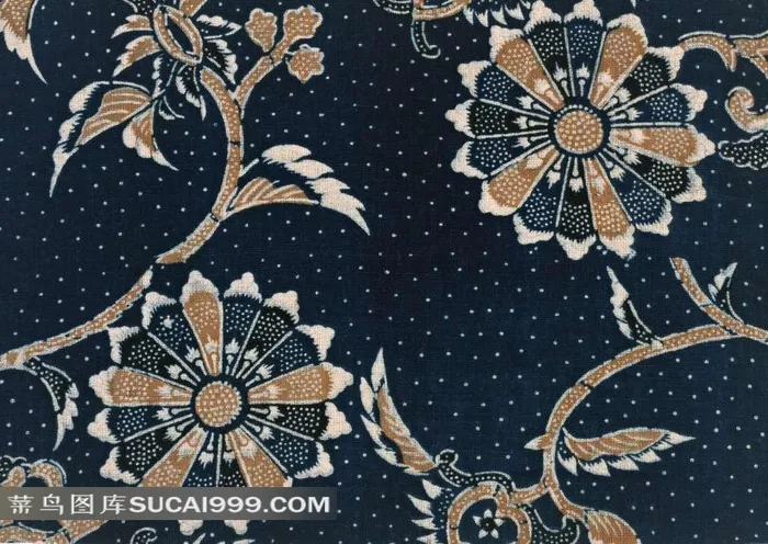 复古花卉布纹背景