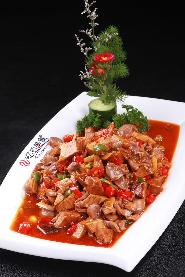 香干爆鸡胗 (2)
