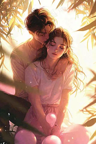 情人节浪漫爱情情侣520粉色爱心气球玫瑰