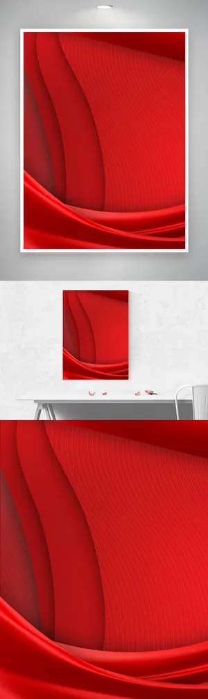 大红创意展板背景