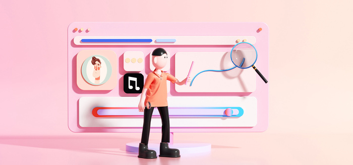 c4d人物粉色商务立体