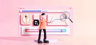 c4d人物粉色商务立体