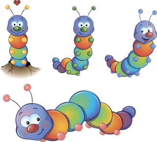 卡通毛毛虫