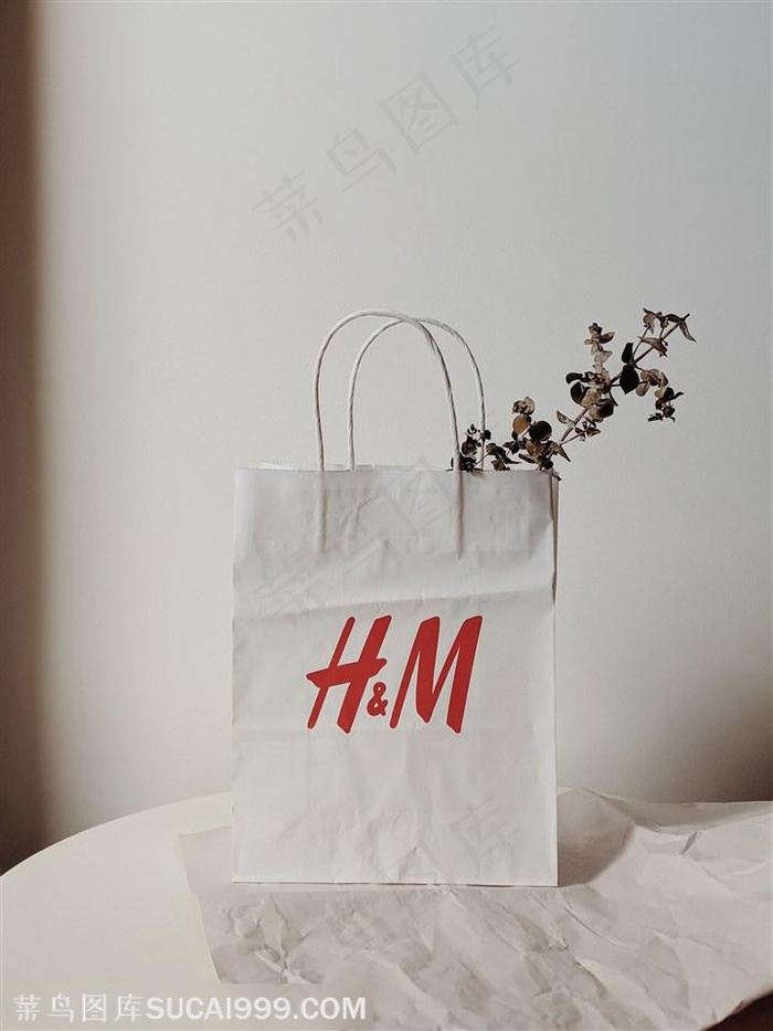 H&M白色环保纸袋图片