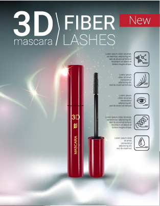 化妆品使用说明书彩妆科幻底图eps,ai矢量模版下载